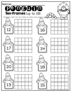 Kindergarten Ten Frame Math Image
