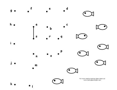 Lowercase Dot Alphabet Worksheets