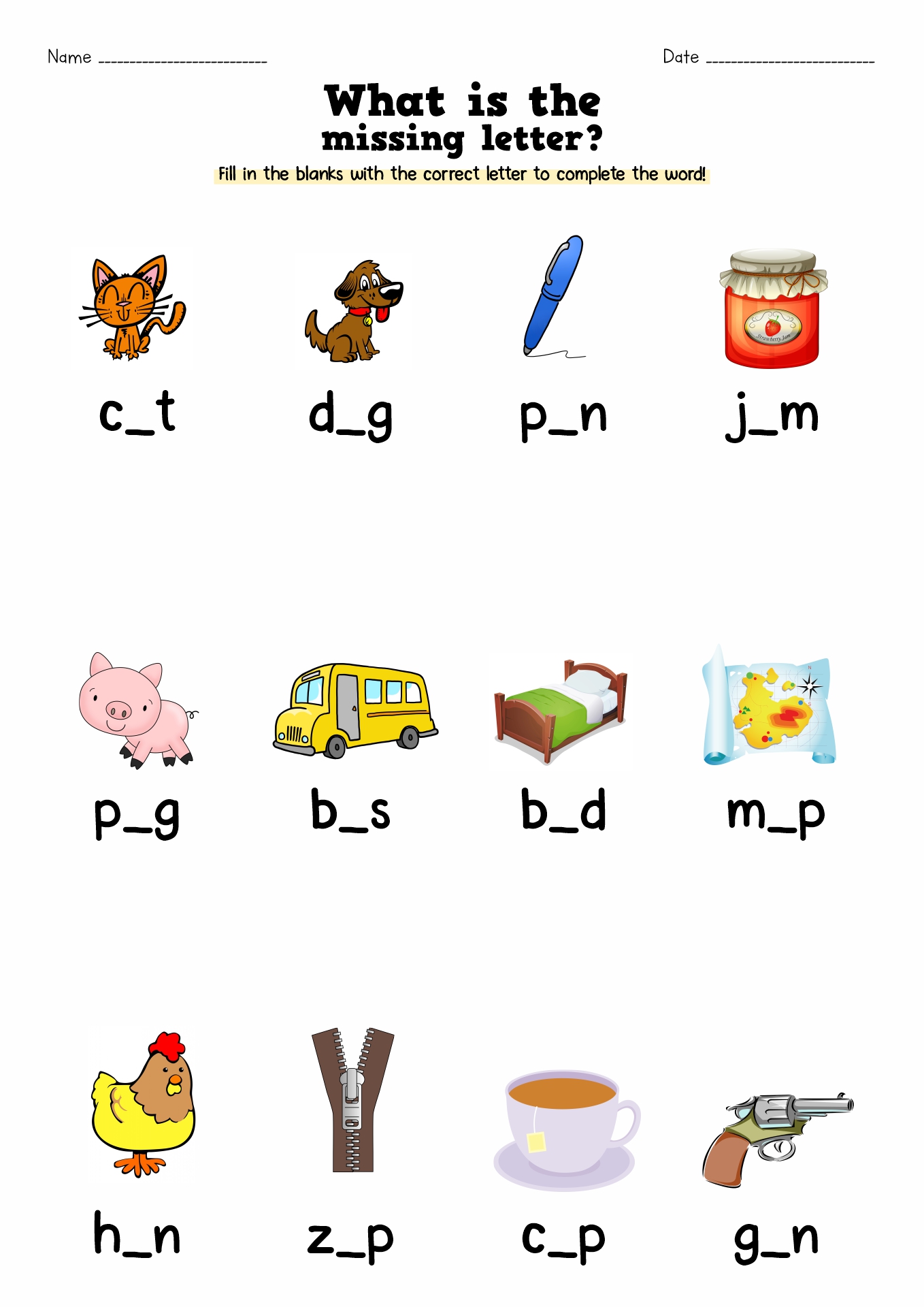 Phonics Cvc Beginning Worksheet Images High Quality 