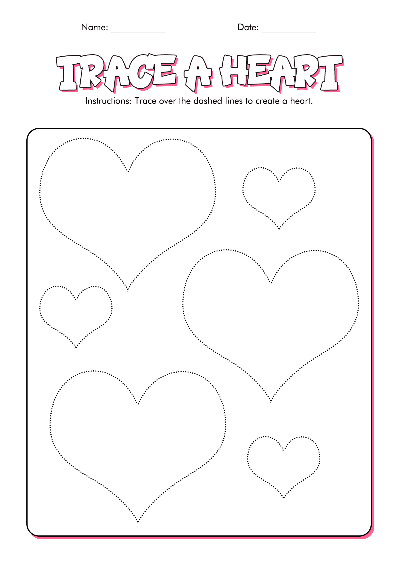 Preschool Valentine Activity Sheets
