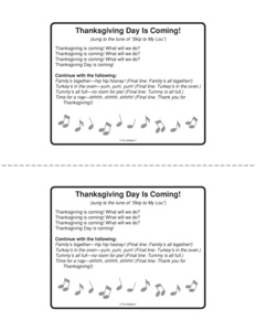 Thanksgiving Dinner Activity Sequencing Image