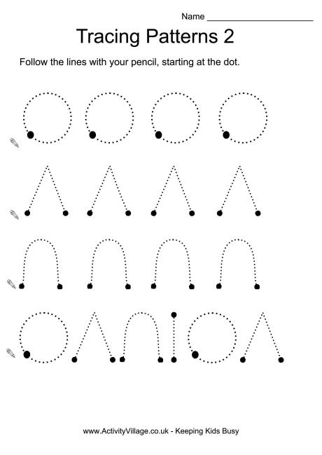 Tracing Patterns Worksheet