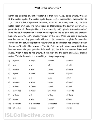 Water Cycle Worksheets Middle School Image