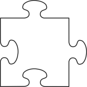 White Puzzle Piece Clip Art Image