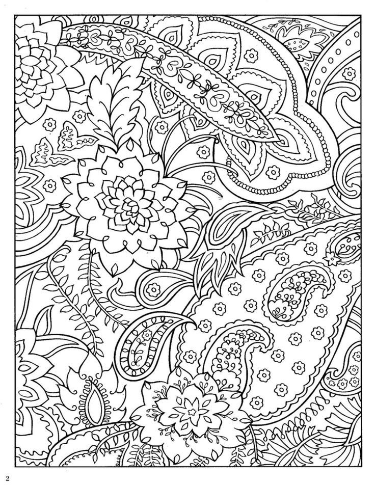 Adult Paisley Coloring Page Image