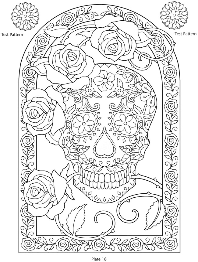 Day of the Dead Coloring Pages Patterns Image