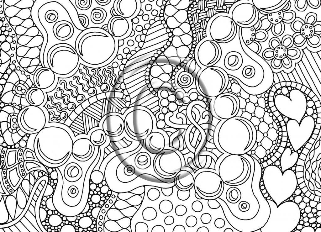 Difficult Abstract Coloring Pages Image