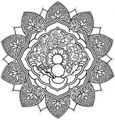 Difficult Level Mandala Coloring Pages Image