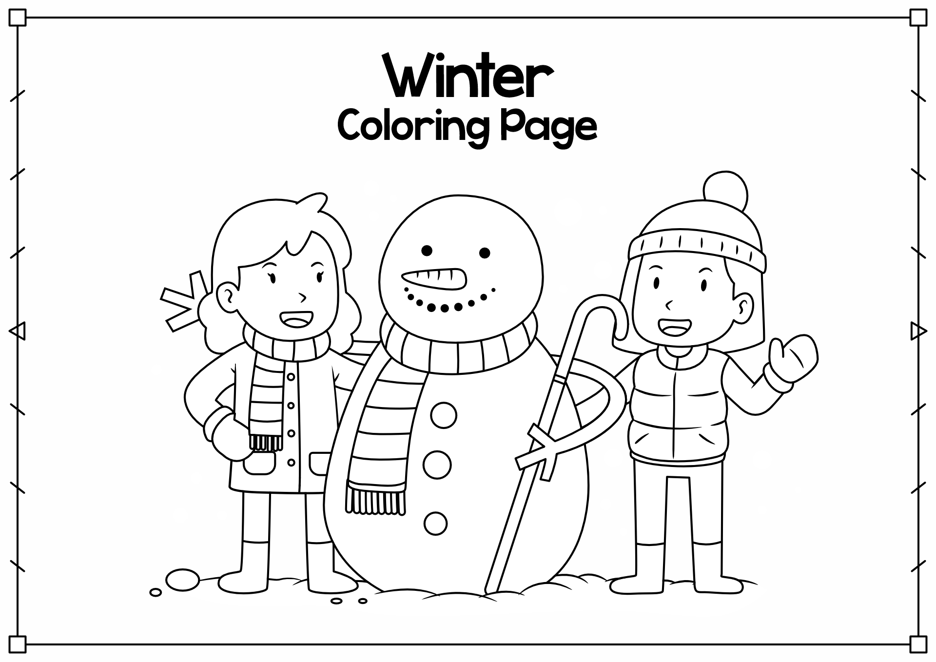 Free Preschool Winter Coloring Pages