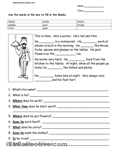 Free Printable Reading Comprehension Worksheets Image