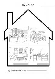House Rooms Worksheet Image