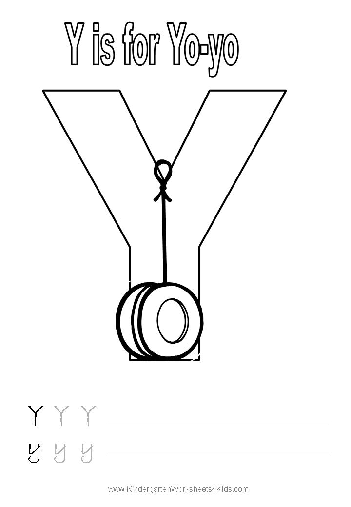 Letter Y Worksheets Kindergarten