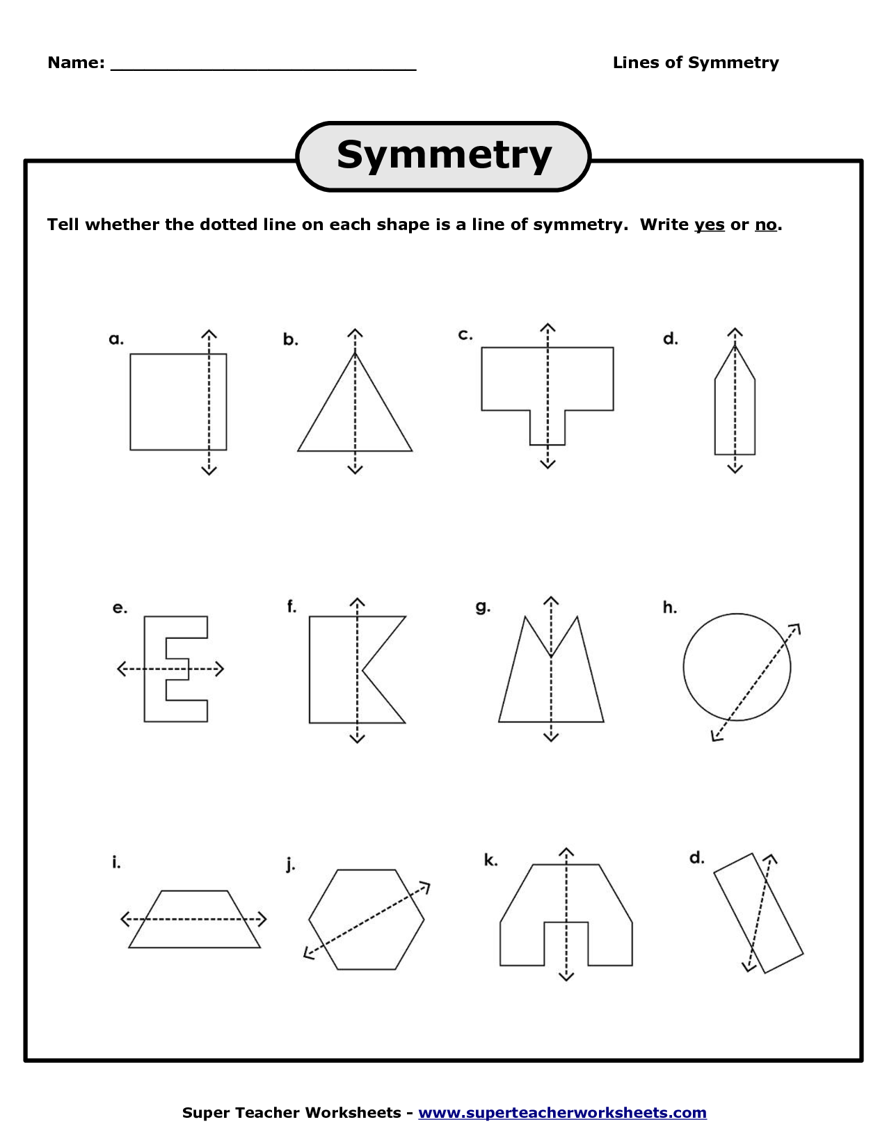 Free Printable Symmetry Activities