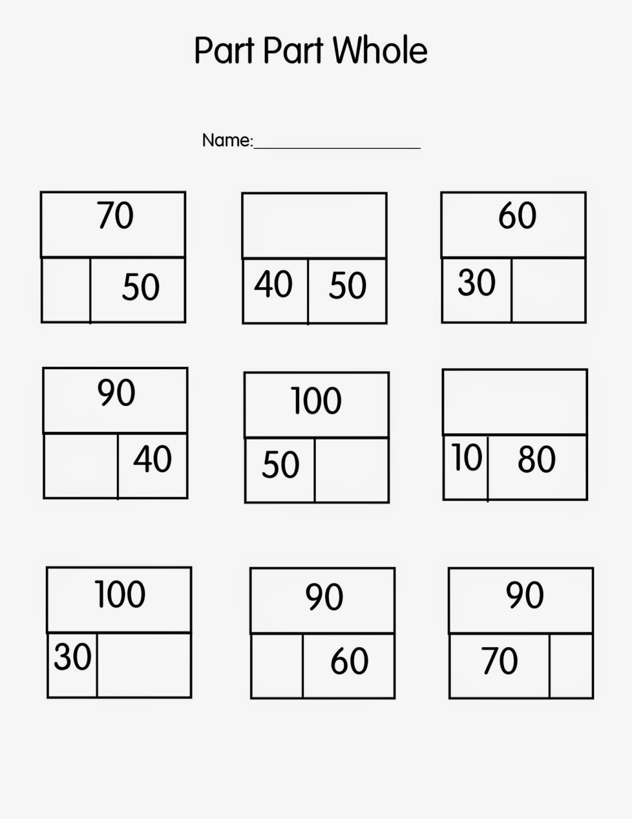 Parts of a Whole Worksheets First Grade Image