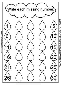 Preschool Worksheets Numbers 1-30 Image