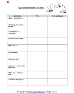 Printable French Worksheets Image