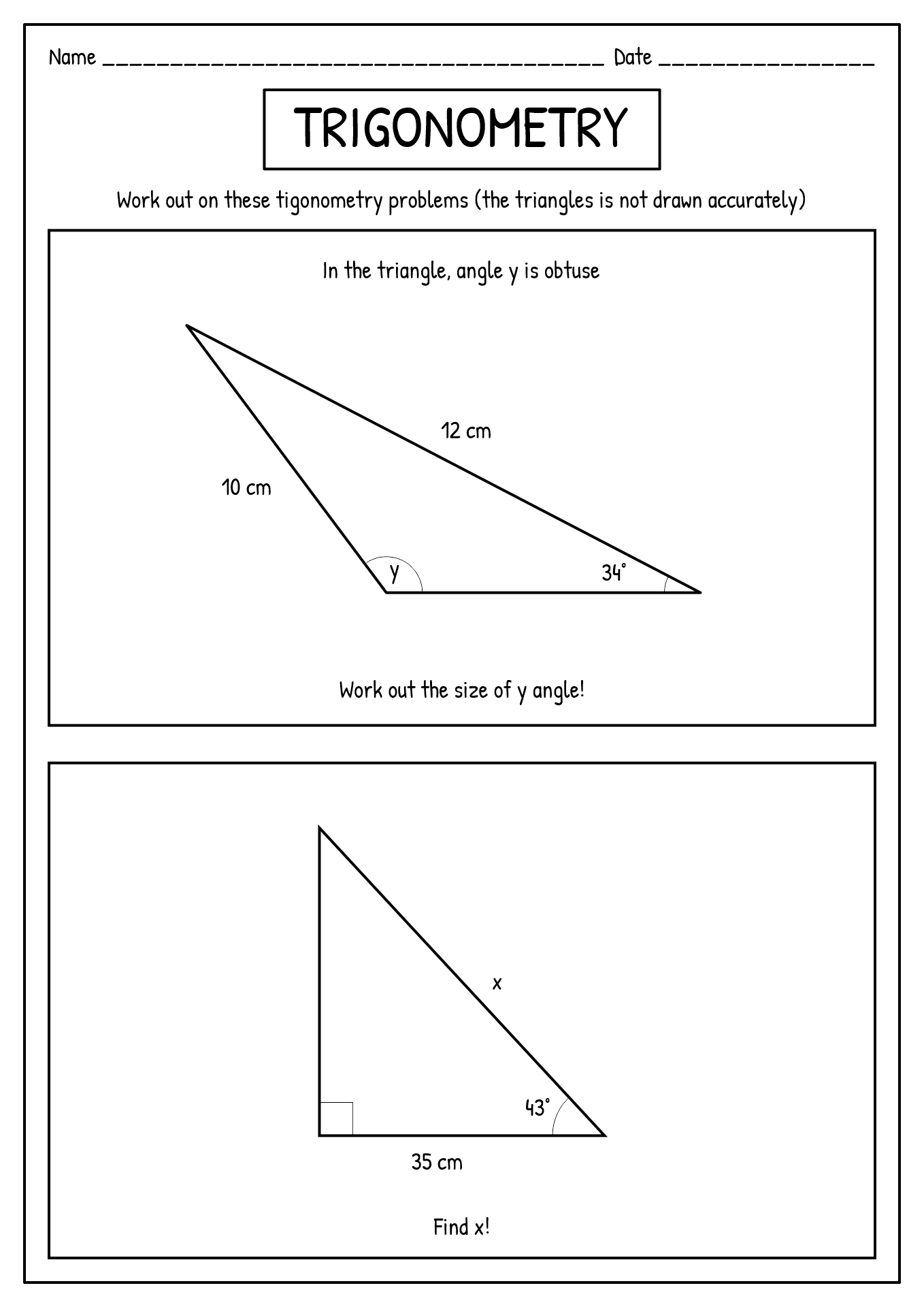 Trigonometry Exam Questions