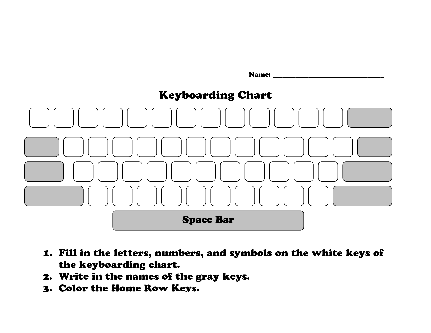 Free Printable Computer Keyboarding Worksheets
