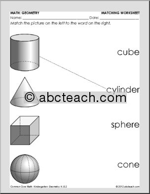 3-Dimensional Shapes Kindergarten Image
