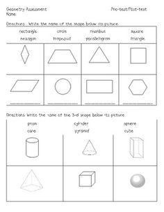 3D Shapes for First Grade Assessments Image