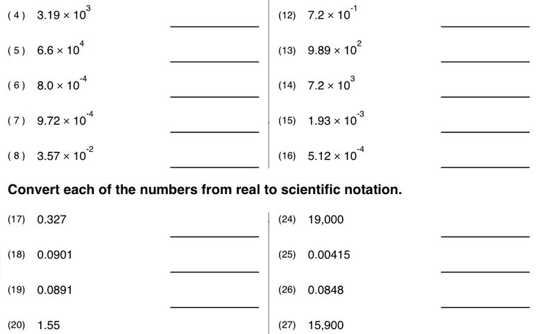 6th Grade Scientific Notation Worksheet Image