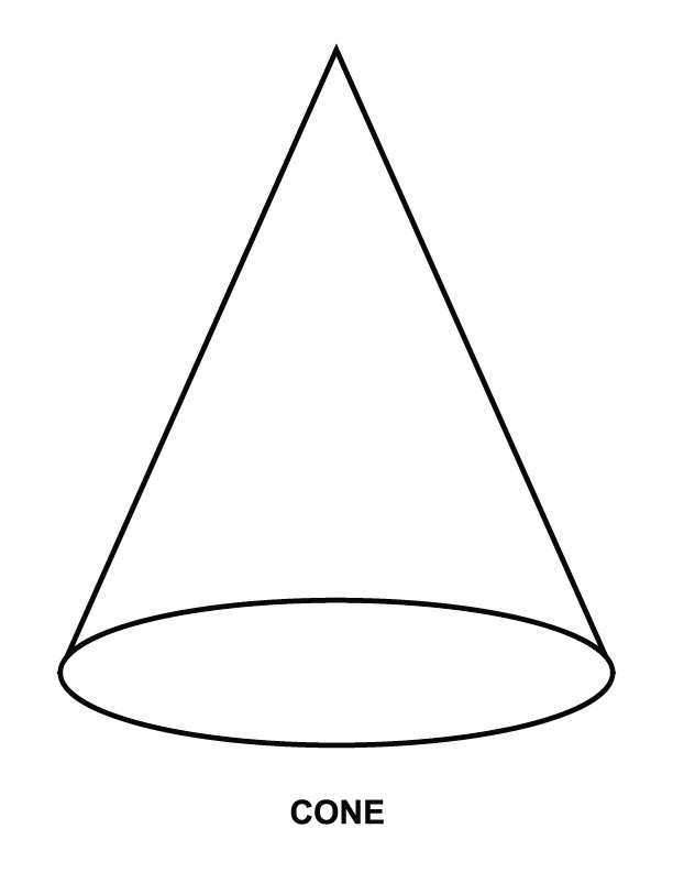 Cone Shape Coloring Page Image
