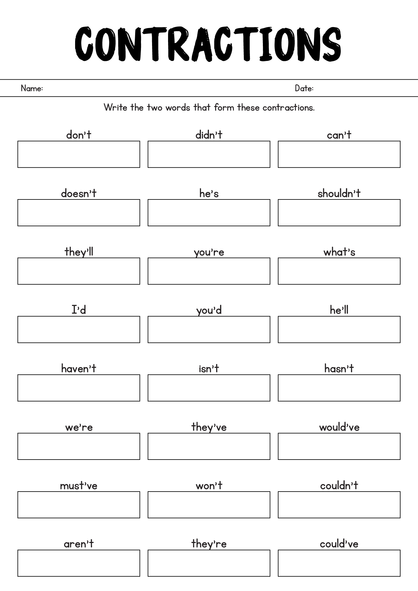 19-best-images-of-reading-worksheets-first-grade-contractions-free