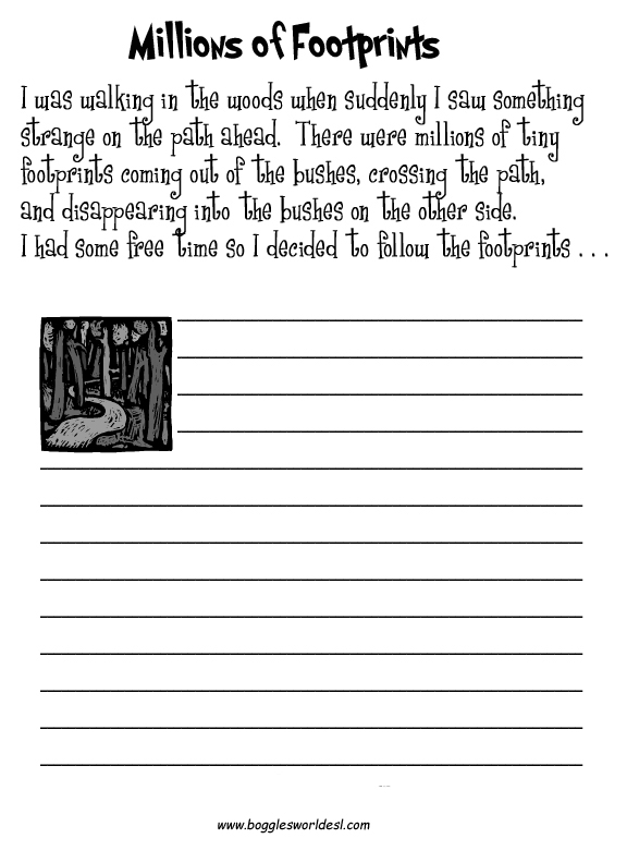 Creative Writing Worksheets Middle School Image