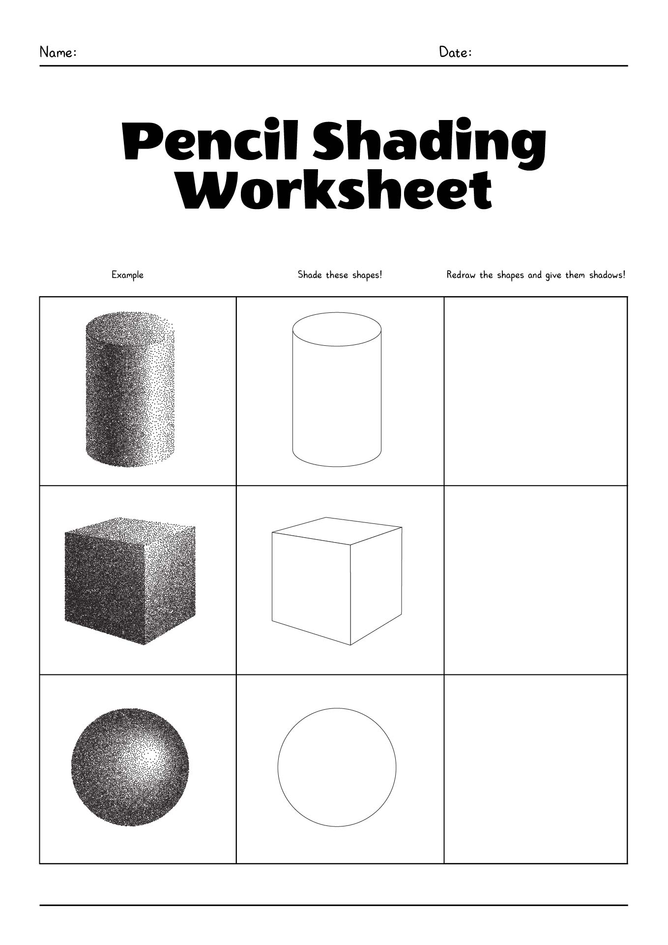12 Drawing Shading Worksheets Free PDF At Worksheeto