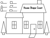 Printable Worksheets Shape Houses Image