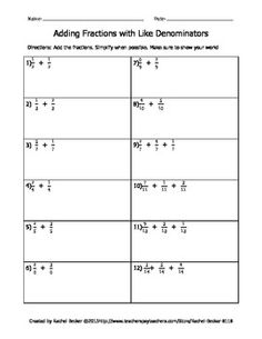 Adding and Subtracting Fractions Word Problems Image