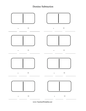 Blank Domino Addition Worksheet Image