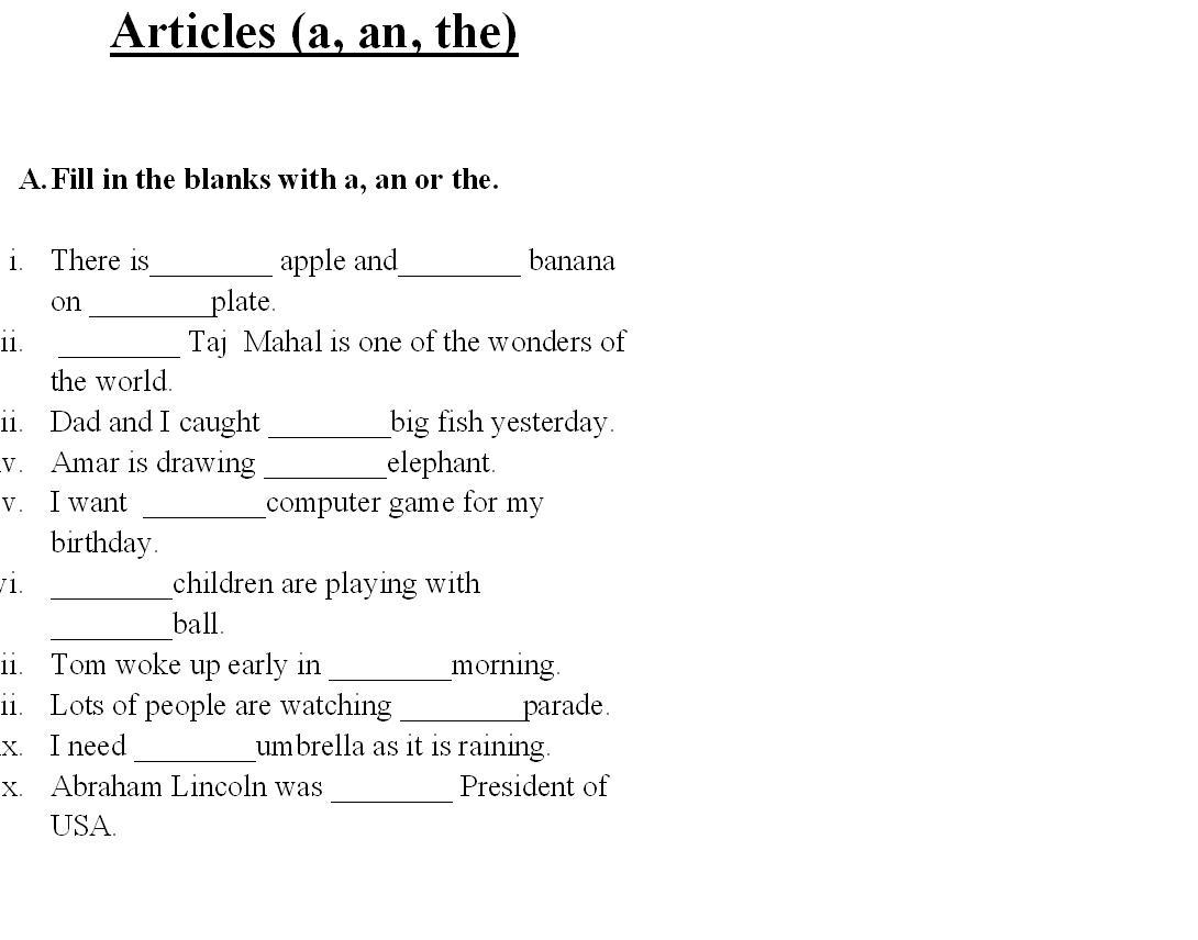 English Grammar Worksheets Grade 1 Image