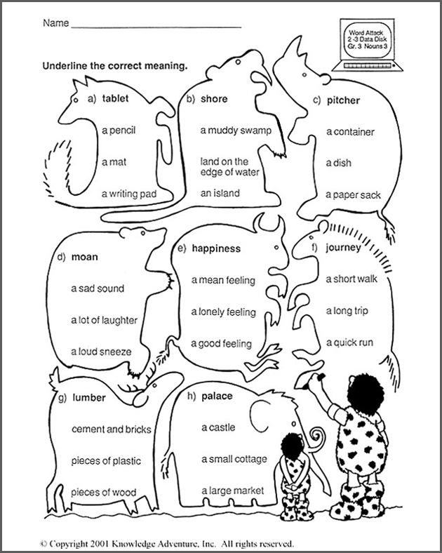 English Language Arts Worksheets 3rd Grade