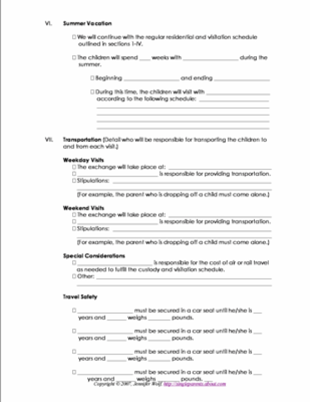 Free Printable Parenting Worksheets For Children