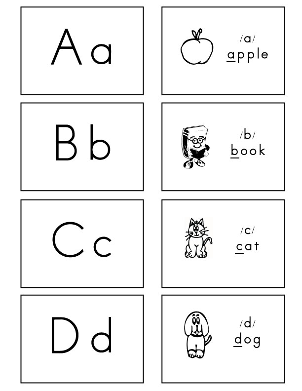 Free Printable Alphabet Letters Flash Cards Image