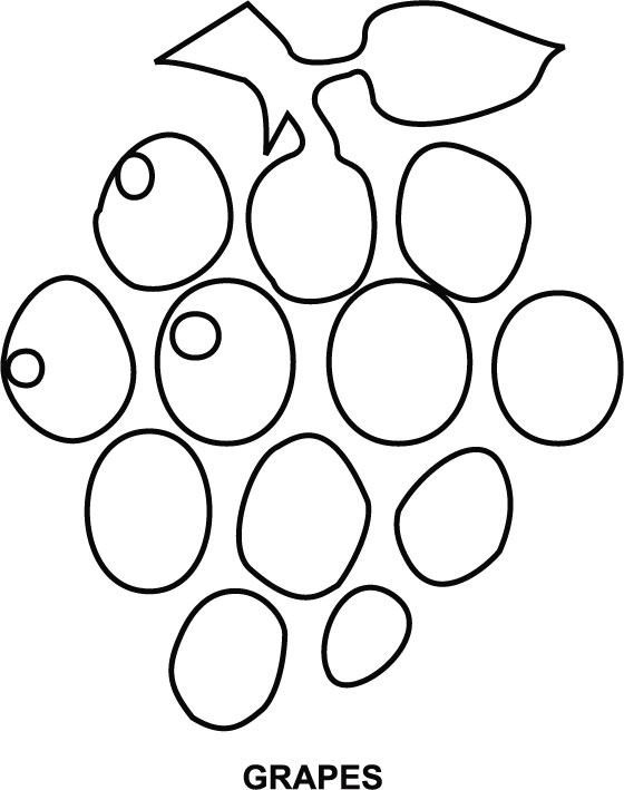 Grapes Coloring Page Image