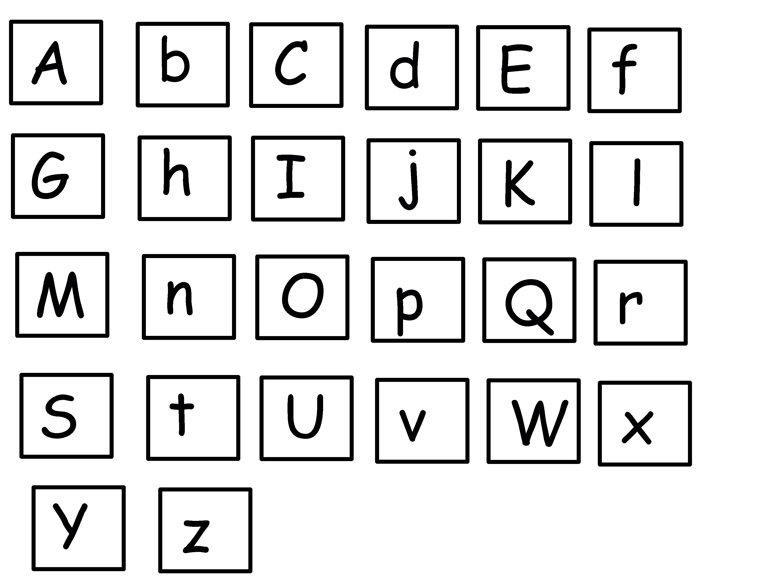 Lowercase Alphabet Letters to Print and Cut Out Image