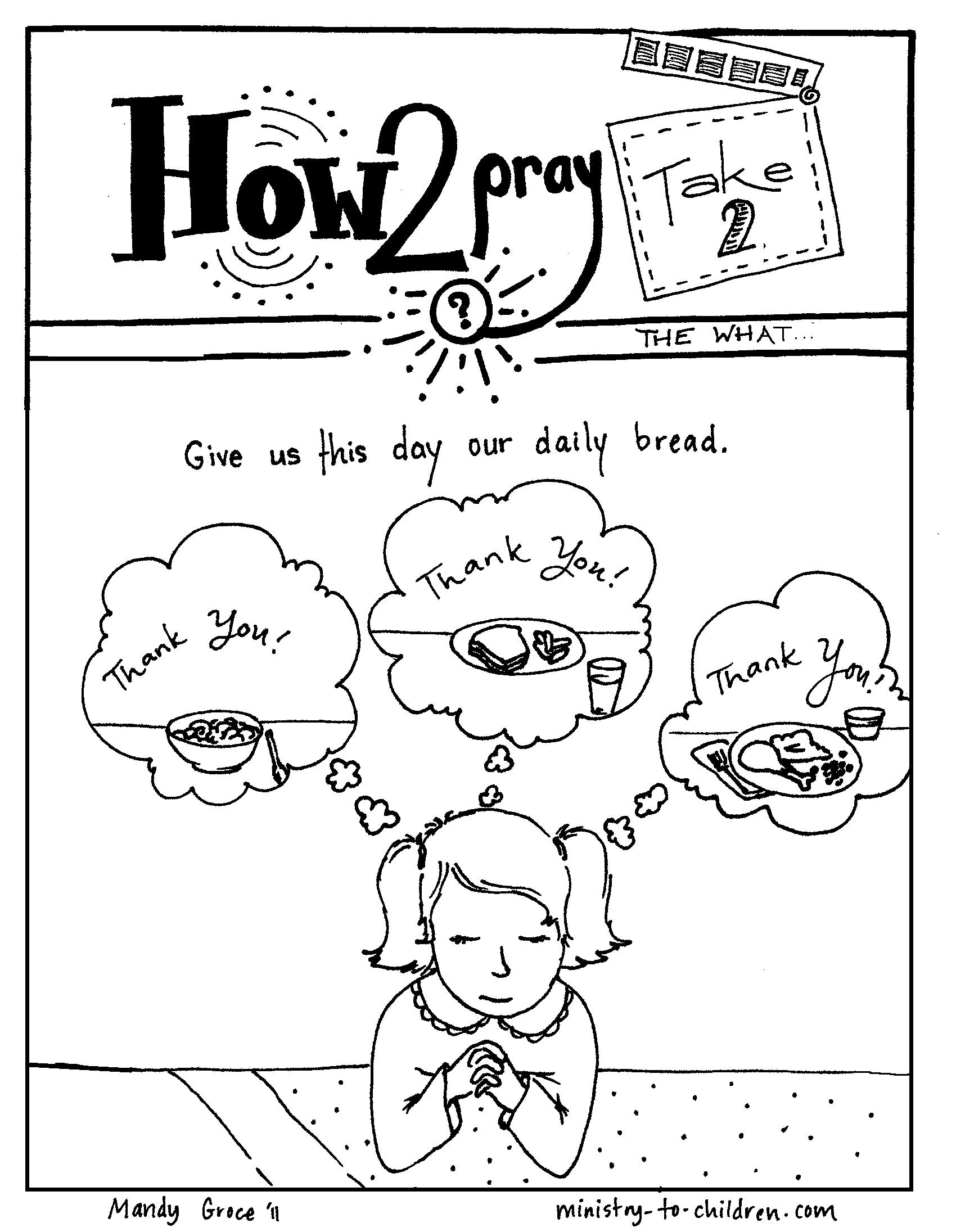 Prayer Sunday School Coloring Pages Image