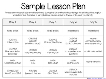 Preschool Lesson Plans Image