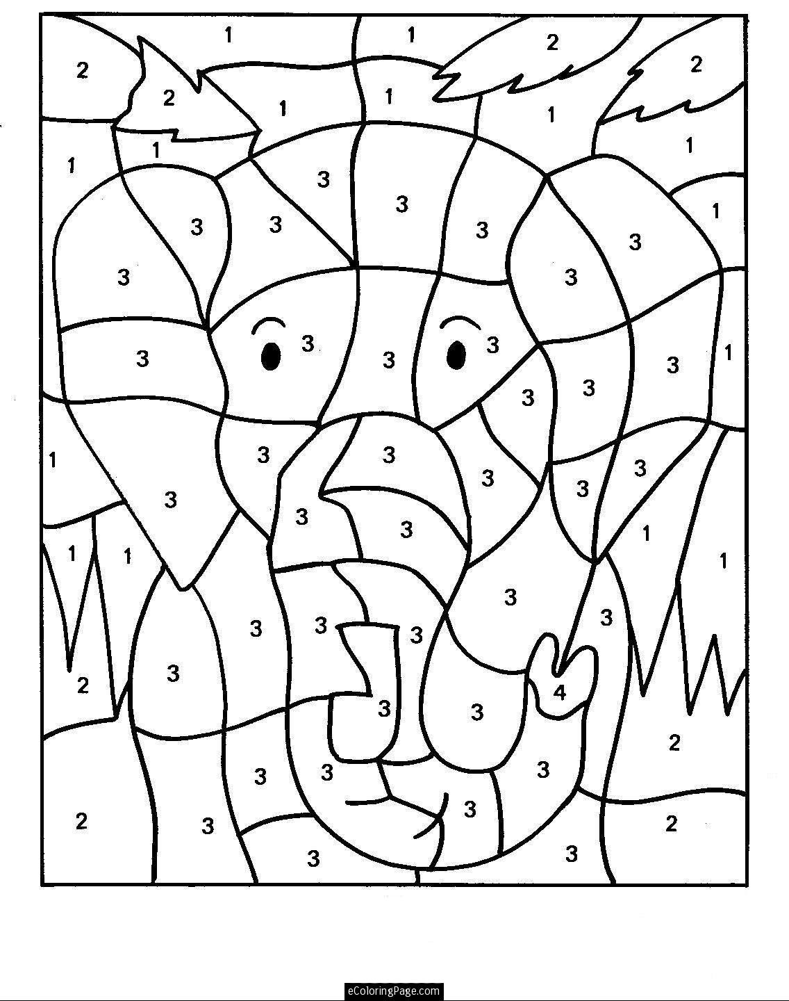 Printable Color by Number Coloring Pages Image