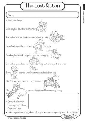 Printable English Worksheets Grade 1 Image