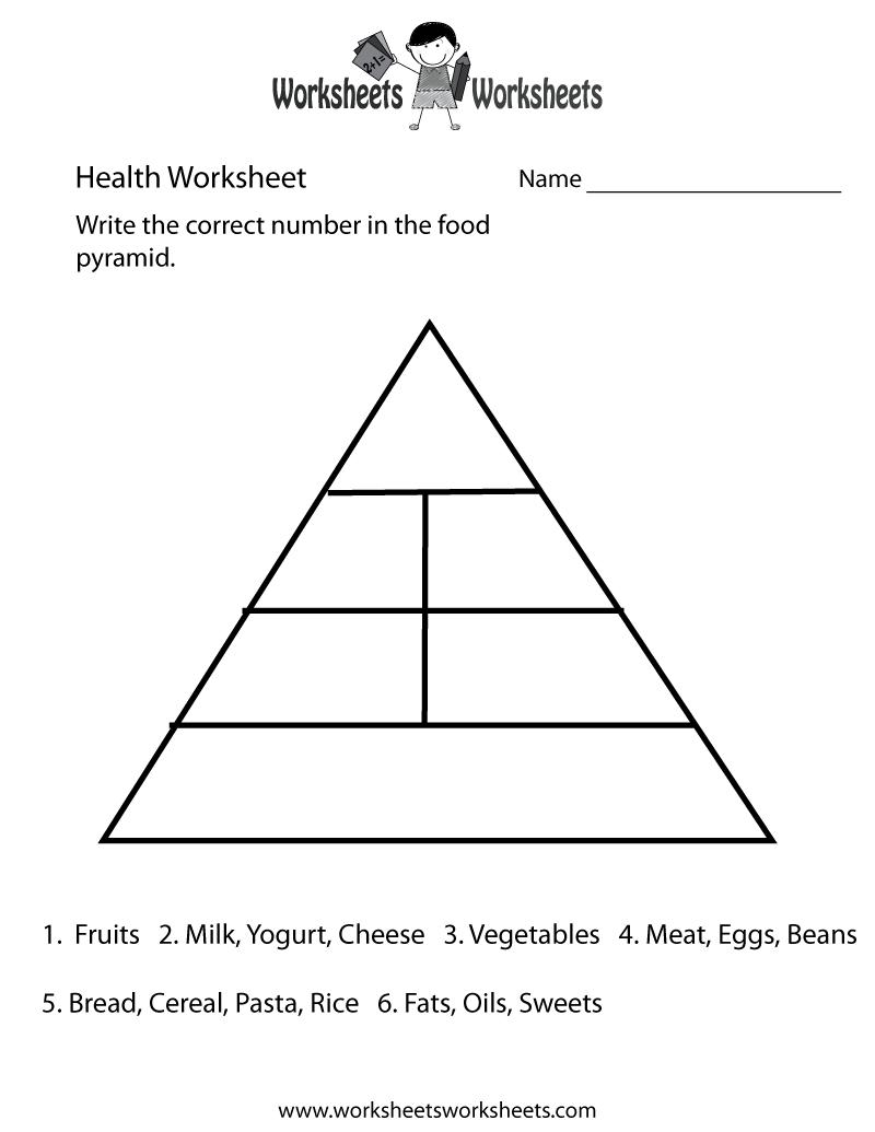 Printable Food Worksheets
