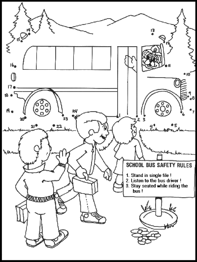 School Bus Safety Coloring Pages Image