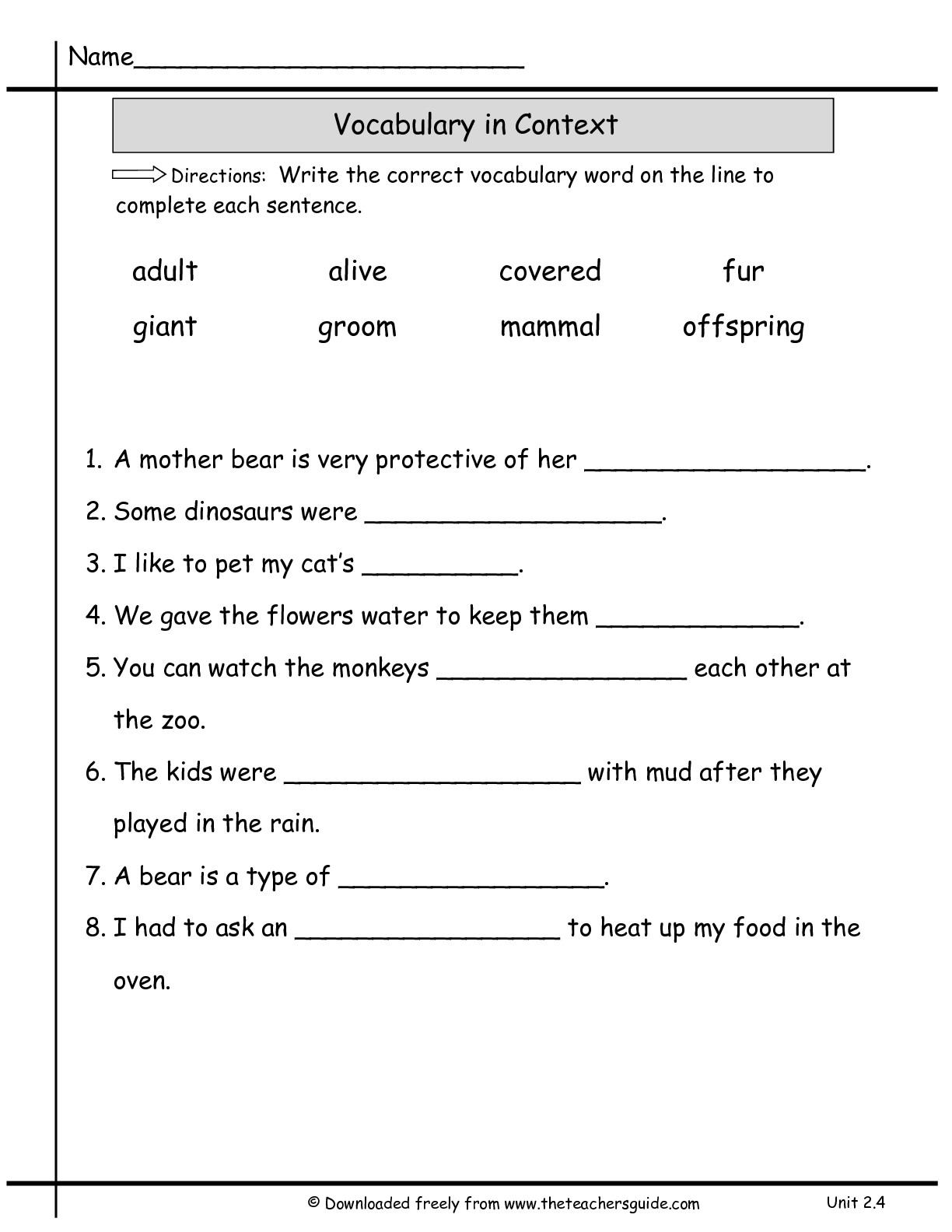 15 Best Images of Multiple Meaning Words Worksheet 2nd ...