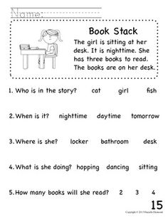Free Special Education Reading Worksheets