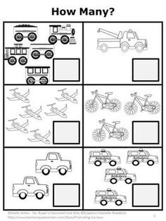 Transportation Math Activities Image
