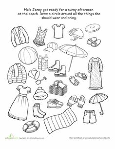 What to Wear Weather Worksheets Kindergarten Image