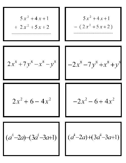 10 Best Images of Adding Polynomials Worksheet With