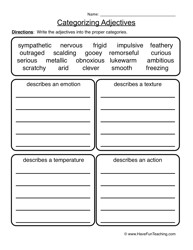 Adjective Worksheets Grade 4 Image